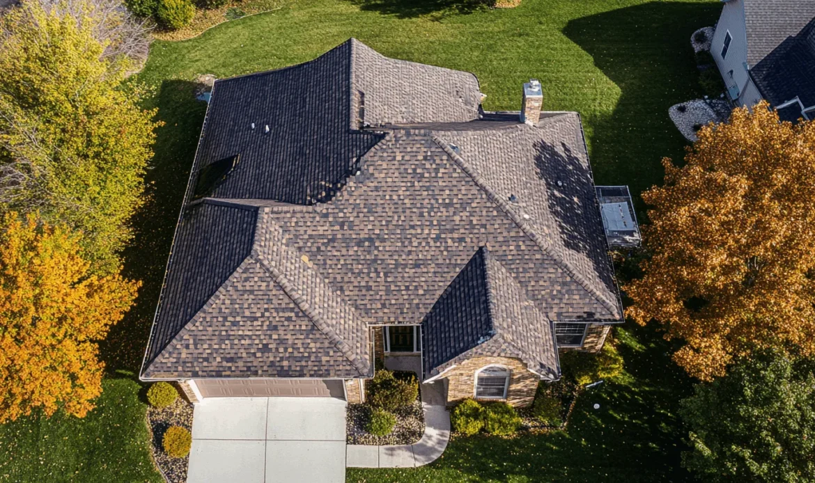 Triumph Roofing professionals installing an affordable asphalt shingle roof on a home in Charlotte, showcasing cost-effective solutions
