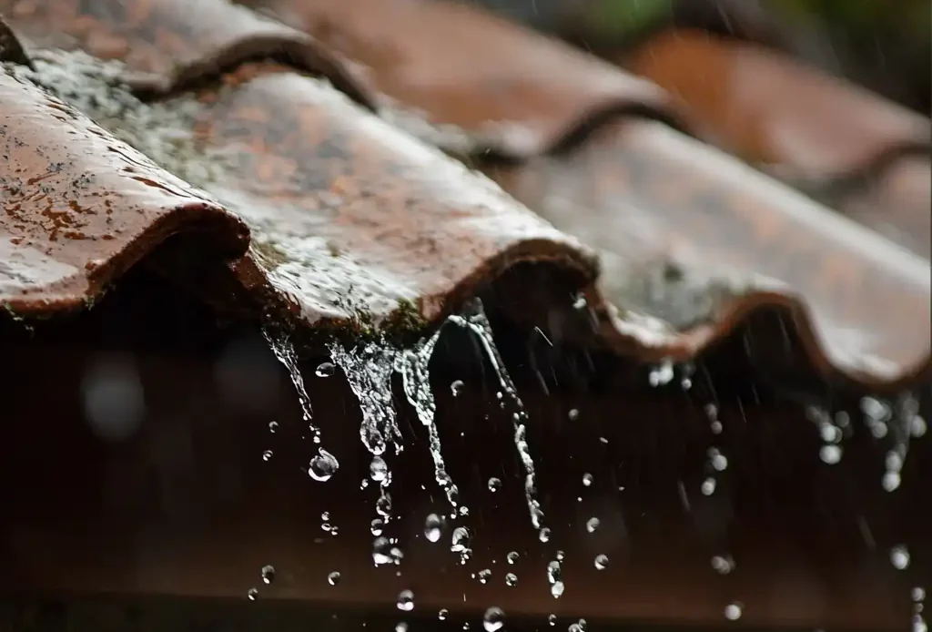 Homeowner using Triumph Roofing’s online calculator to estimate repair costs