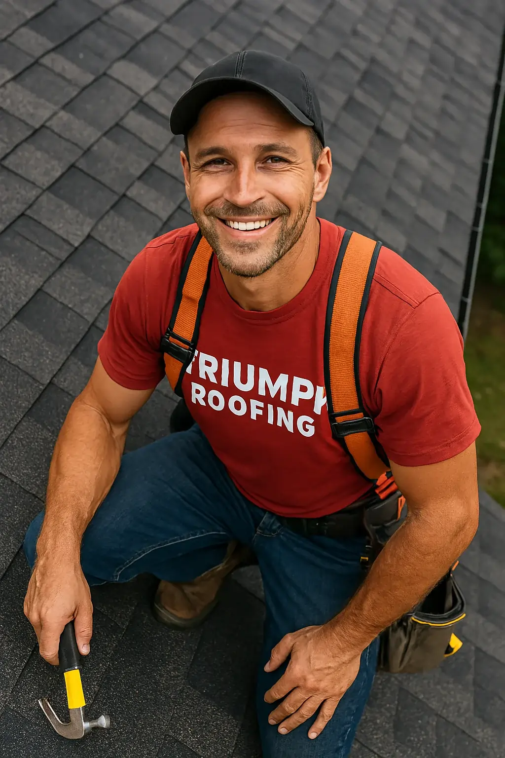 Homeowner calling Triumph Roofing for a free estimate in Palisades, Charlotte NC
