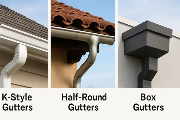 Completed gutter installation on Charlotte home