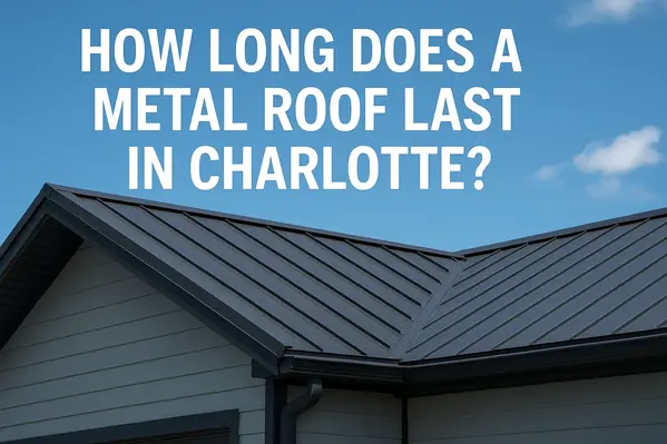 Modern metal roof on a Charlotte home