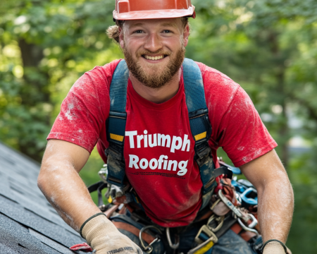 Experienced contractor from Triumph Roofing in Charlotte, NC, delivering top-quality roofing services for residential and commercial properties